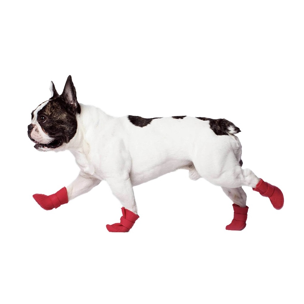 Wellies red dog boots